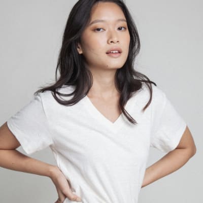 Orejas Womens Hemp V-neck