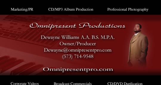 Producer, Recording Studio - Dewayne Williams