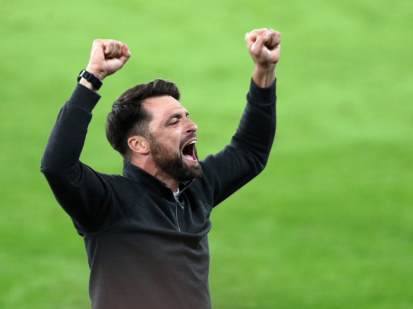 Southampton manager Russell Martin on the touchline during the pre