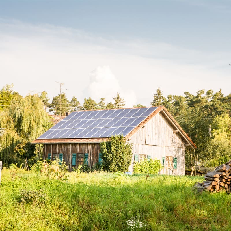 solar system on farm land