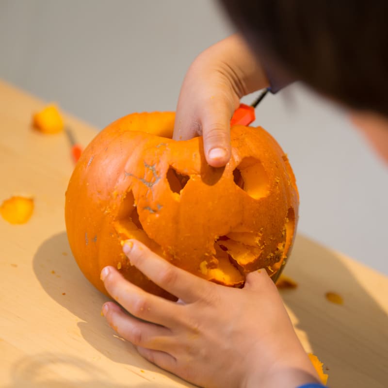 carving pumpkins