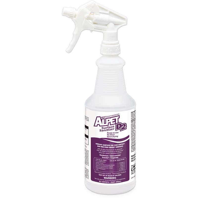 Spray with quaternary ammonium compounds