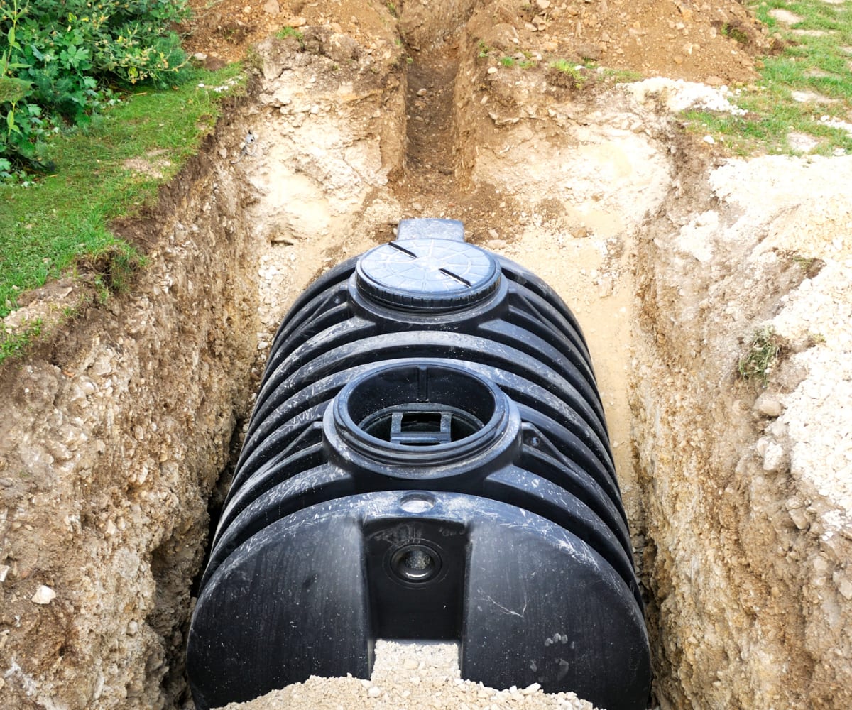 Pit toilet vs. septic tank