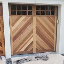 exterior garage door stain