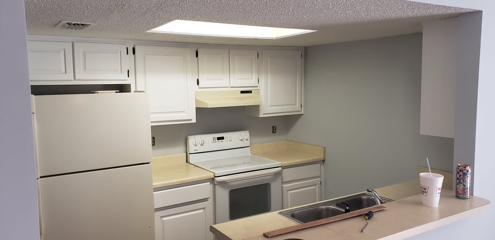 Kitchen interior painted after picture