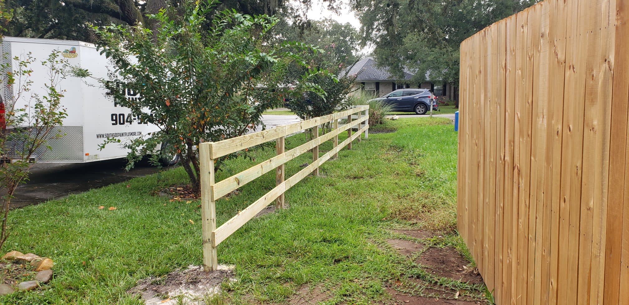 wood work fence made