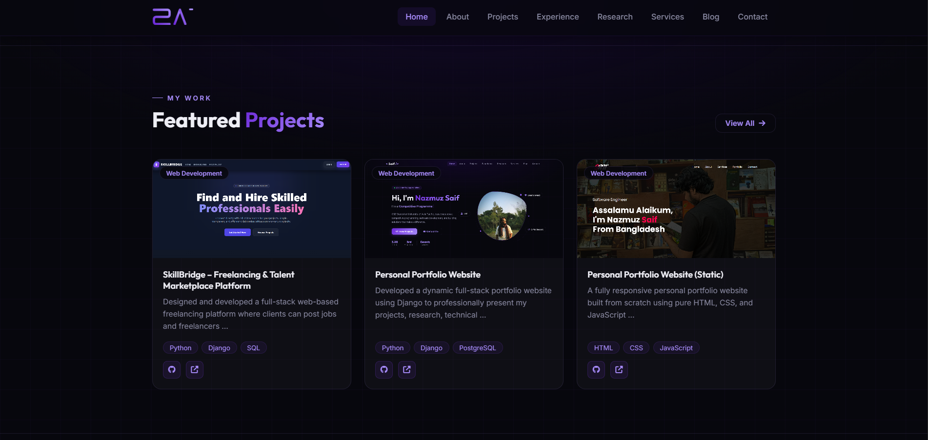 Home Page Featured Section