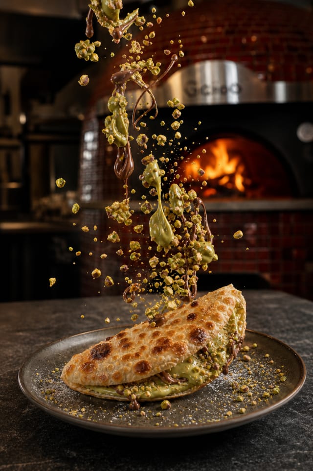 Calzone al pistacchio e nutella
