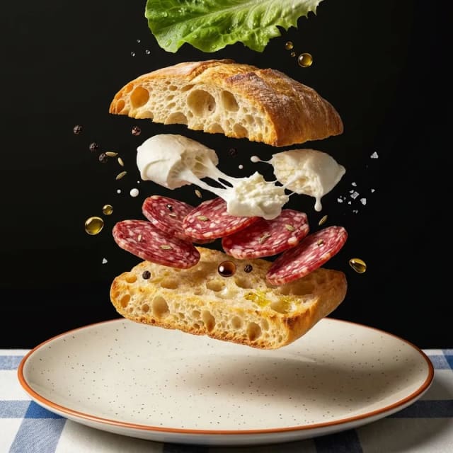 Salami & Mozzarella Sandwich