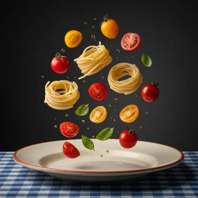Spaghettone with Cherry Tomatoes
