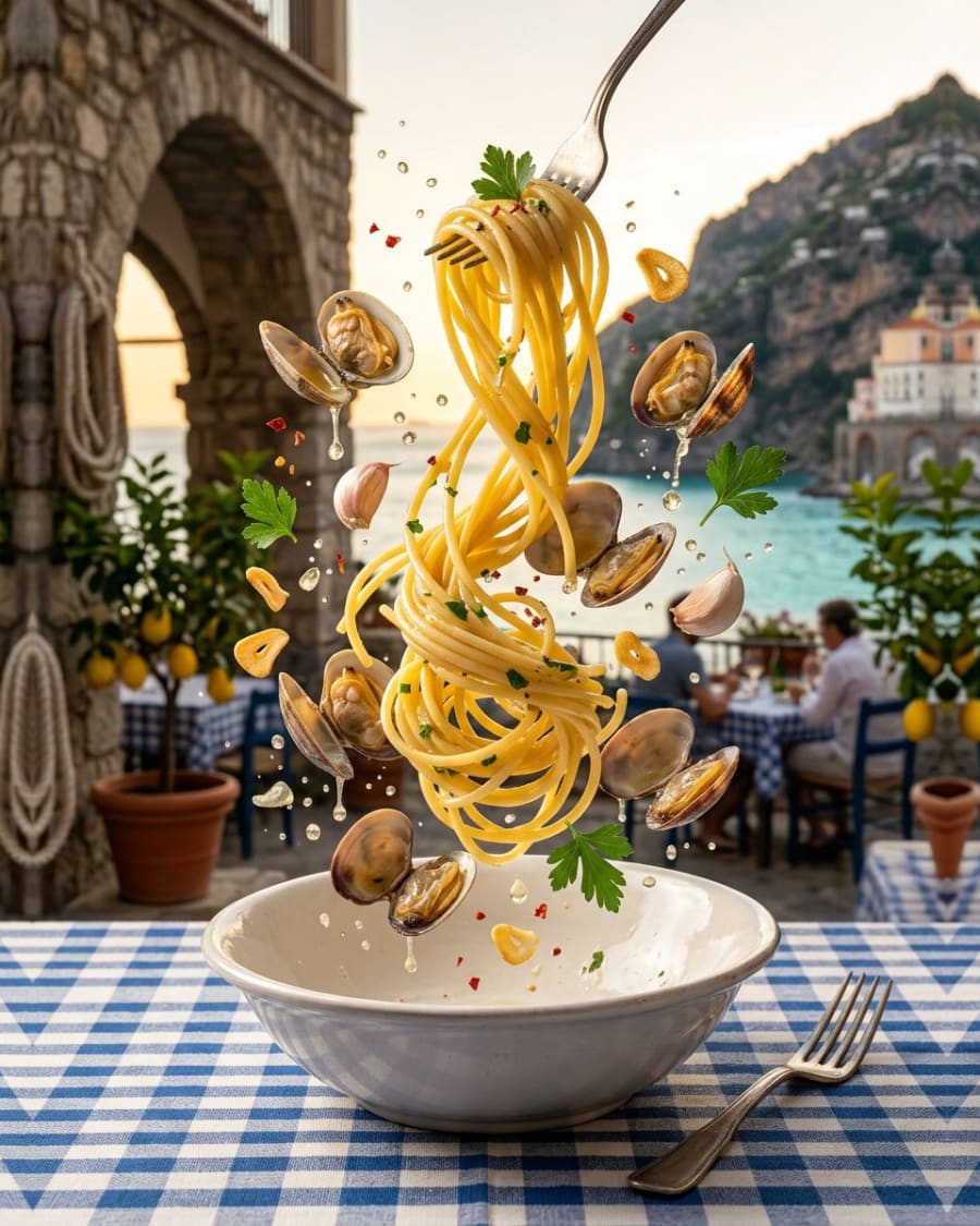 Spaghetti with clams