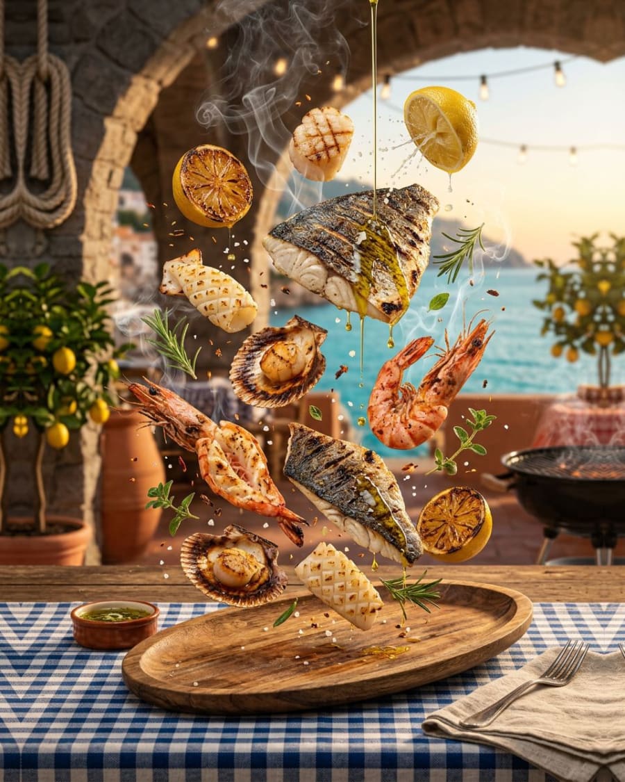 Mixed grill of local fish