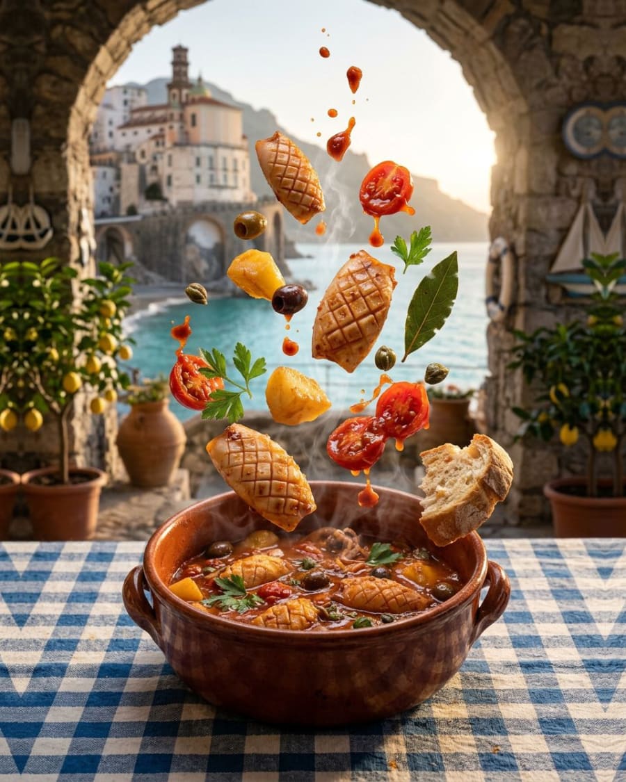 Squid in tomato sauce