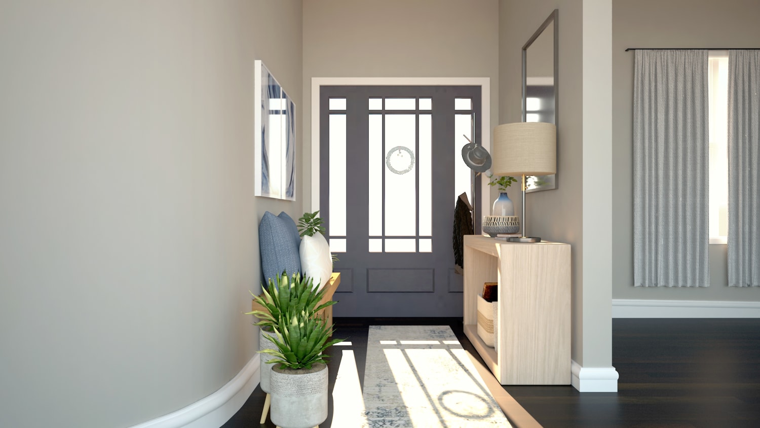 Get Inspiration From Inviting And Cozy Modern Farmhouse Entryway Design By Spacejoy
