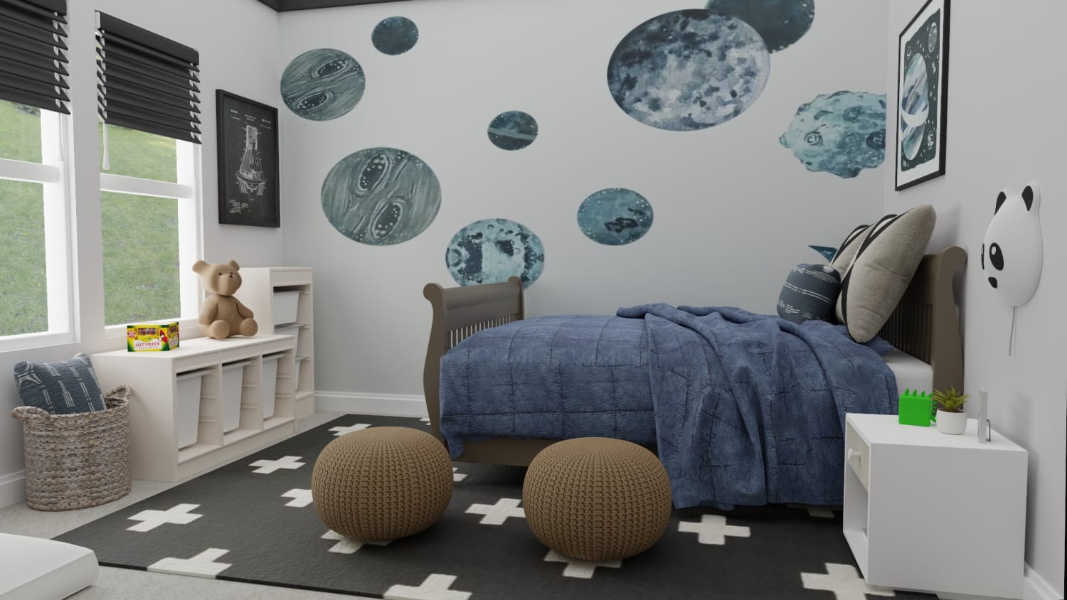 Urban Transitional Kid's Room