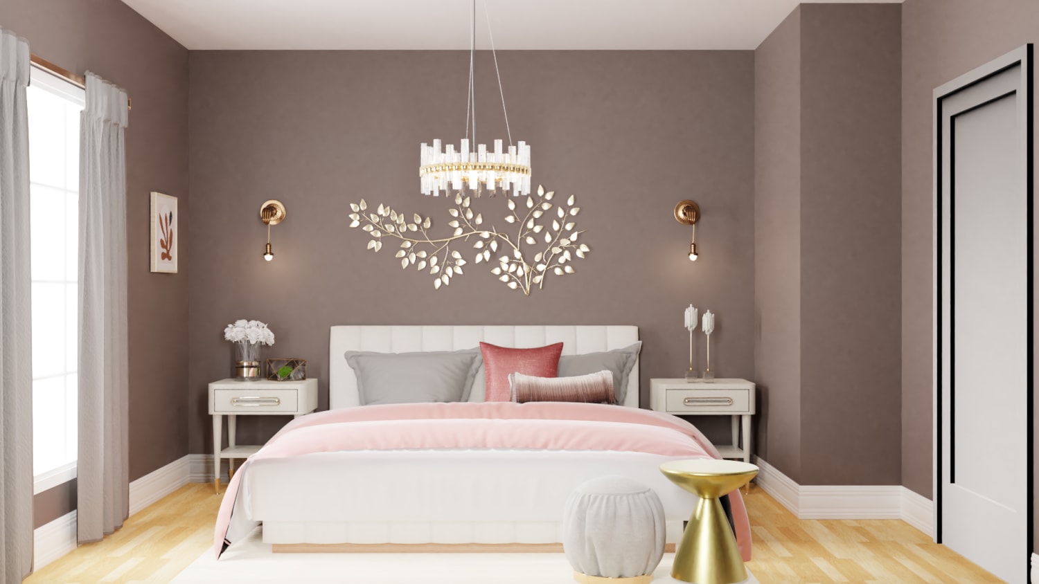 Best Glam Bedroom Design With Soothing Pastels By Spacejoy It's simple, yet beautiful with satin making the biggest impression here. best glam bedroom design with soothing