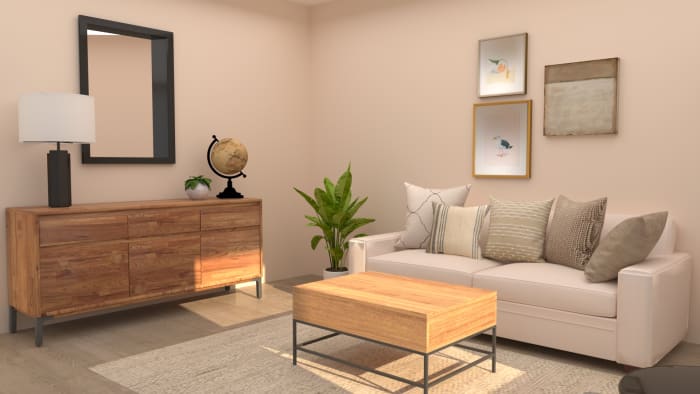 Get Inspiration From Small Spaces Mid Century Urban Living Room Design By Spacejoy