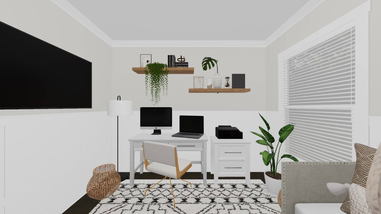 3D Design For Nancy New Home Office View