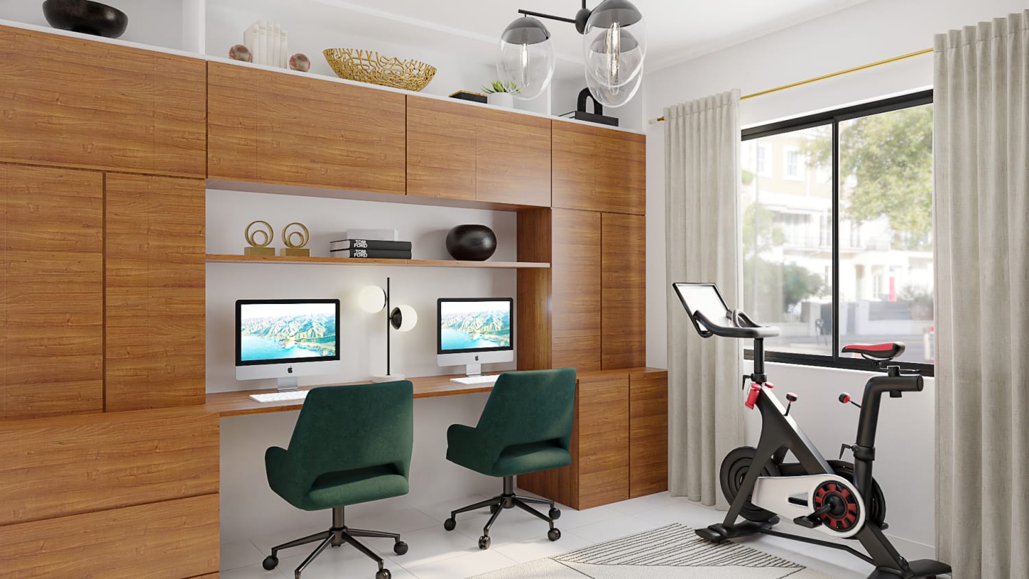 fitness studio and home office