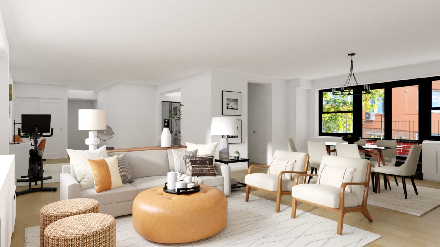 Get Inspiration From A Graceful Modern Living-Dining Room Design By