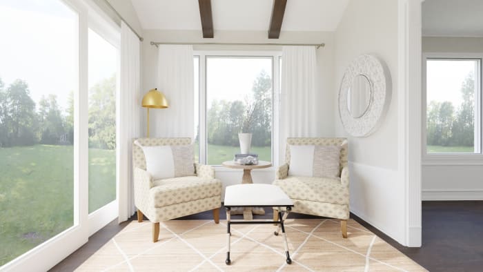 French Country Coastal Morning Room Design By Spacejoy French Country Coastal Morning Room Design By Spacejoy