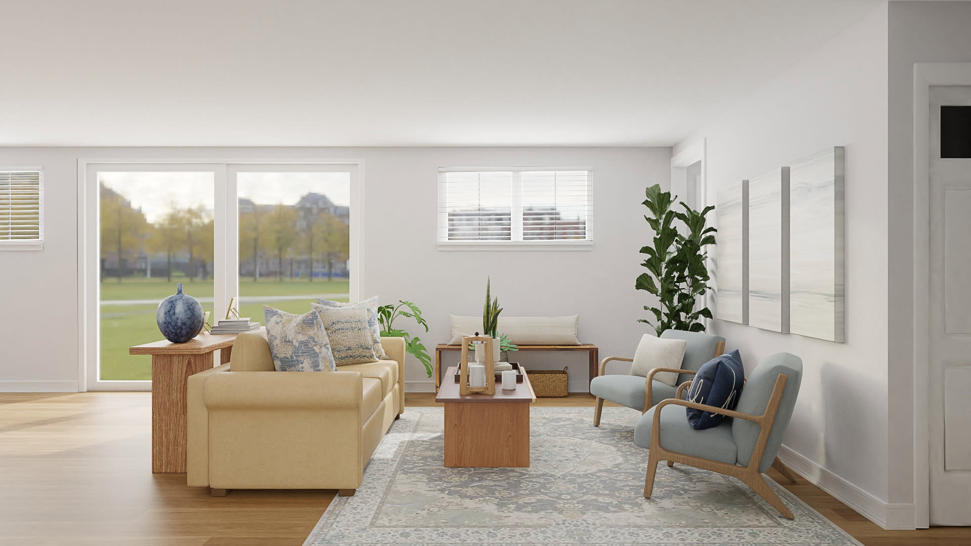 How can you add extra seats to a small living room?