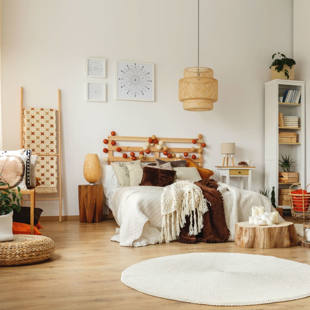 Bedroom design with natural elements