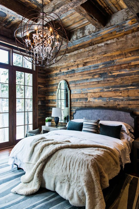 Rustic chic bedroom