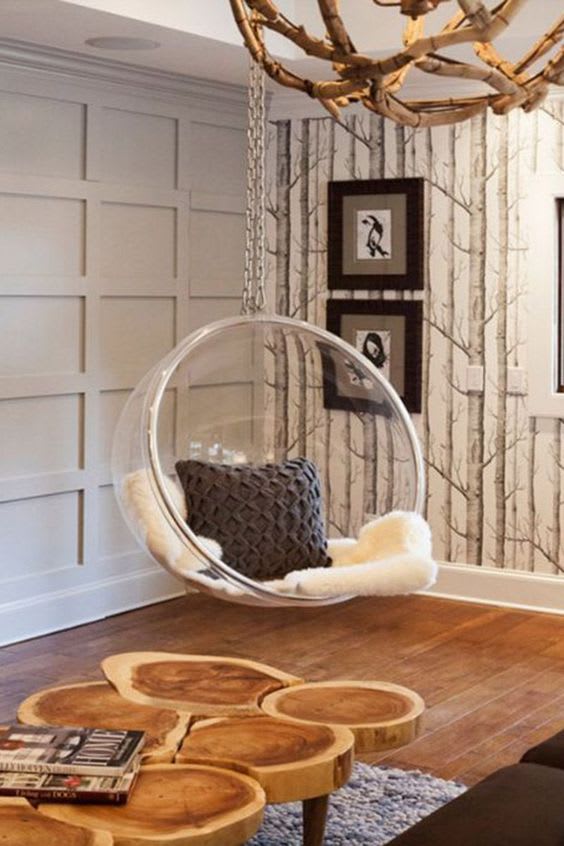 Rustic chic lounge area