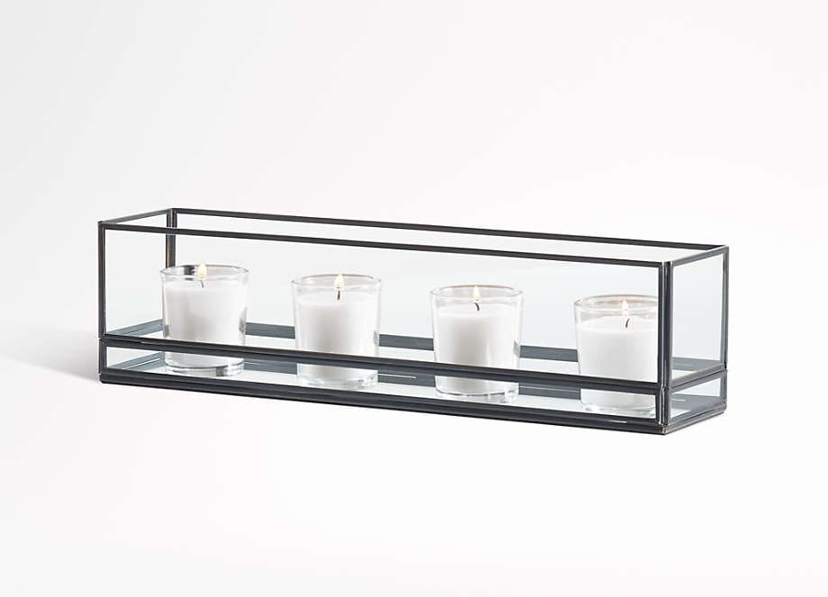 Jasper 15" Black Centerpiece Tealight Holder