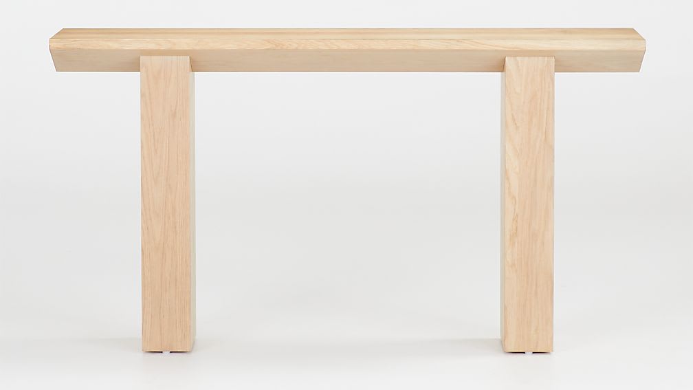 Van Natural Wood Console Table_Crate & Barrel