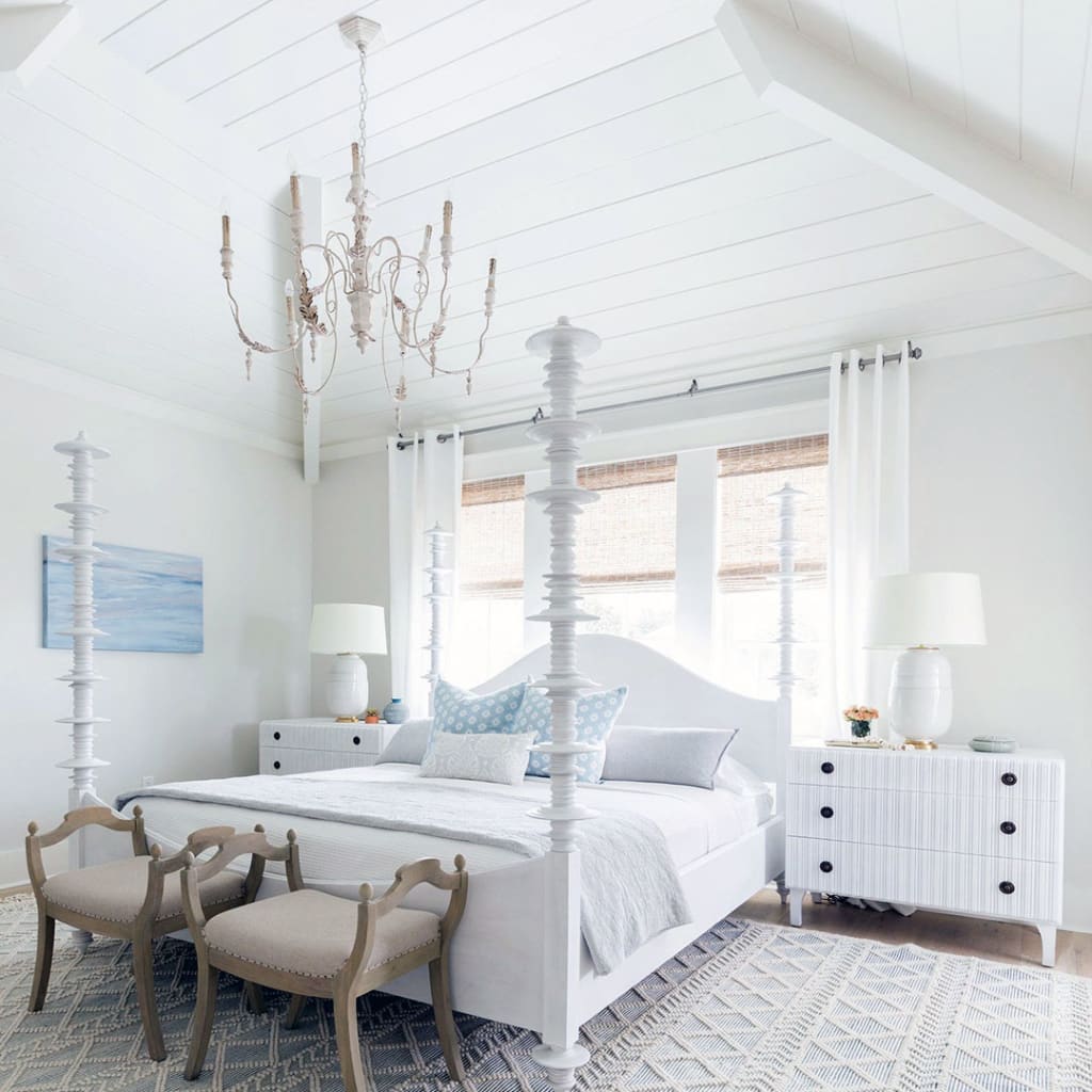 Shiplap styled ceiling