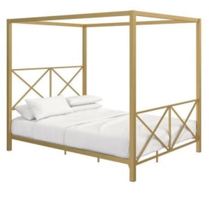 Gilma Canopy Bed with Brass frame 