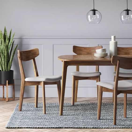 Astrid Mid-Century Dining Table with Extension Leaf