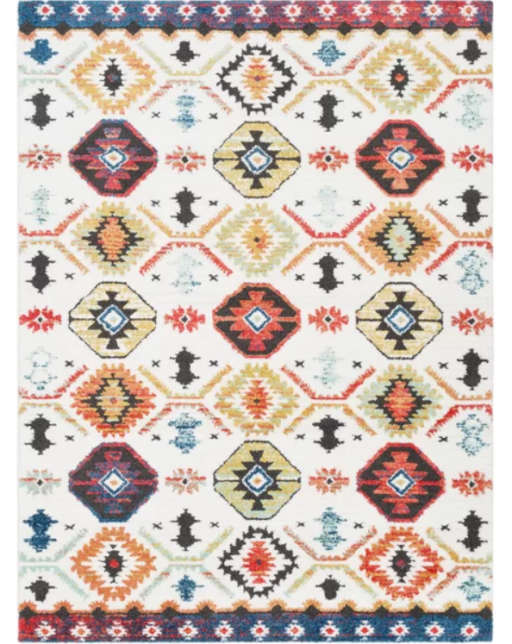 Rhodes Bohemian Ivory/Burnt Area Rug