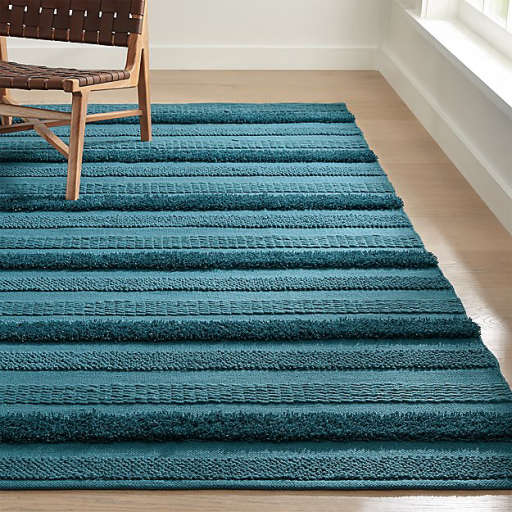 Alma Blue Fringe Indoor/Outdoor Rug 8'x10'