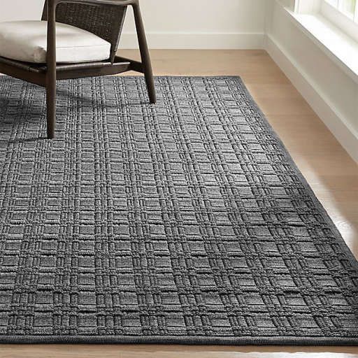 Villa Indoor/Outdoor Charcoal Basket Weave Rug 8'x10'