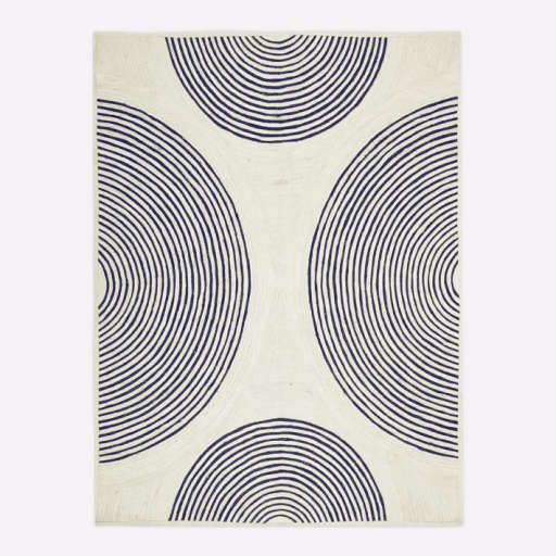 Jute Ripple Circles Rug 8'X10'