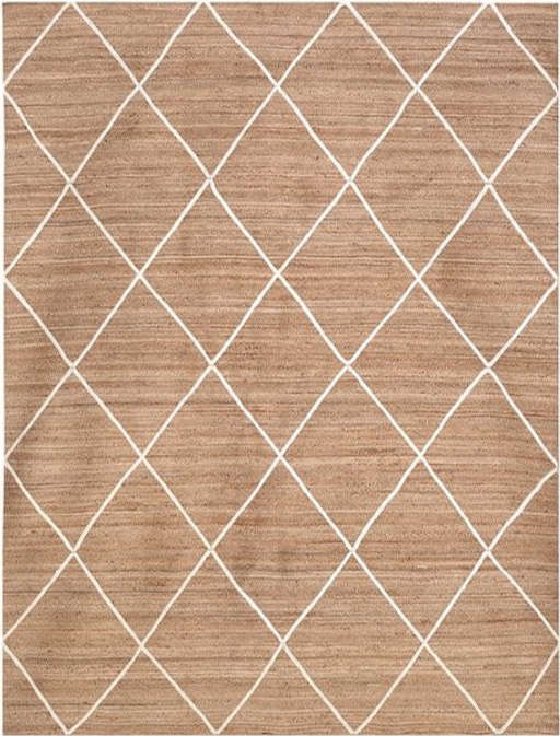 JUTE LATTICE RUG FLAX/IVORY 10'x8'