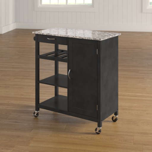 Auden Kitchen Cart with Faux Marble Top