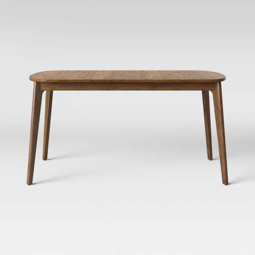 Astrid Mid Century Dining Table with Extension Leaf Brown