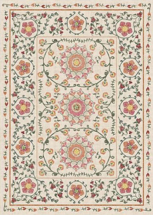 Suzani Coral Rug5'x7'