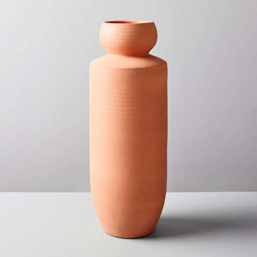 Rounded Terracotta Floor Vases Tall