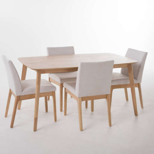 Tunis 5 piece dining set with straight table legs hotsell
