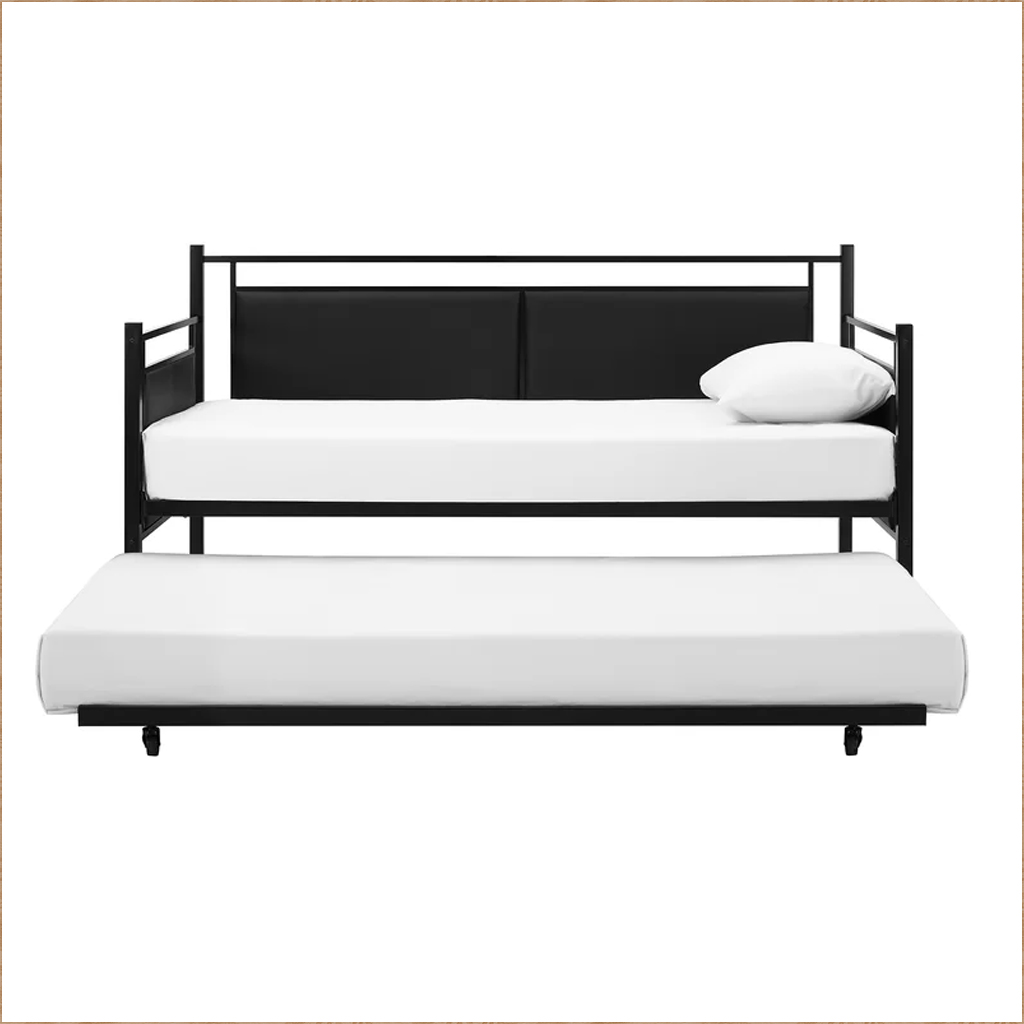 Callicoat Metal and Upholstered Twin Daybed with Trundle