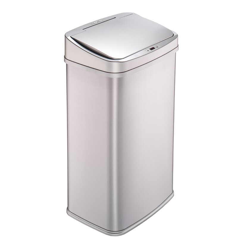 Stainless Steel 13.2 Gallon Motion Sensor Trash Can