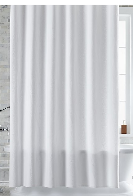 Pebble Matelasse White Shower Curtain Pebble Matelasse White Extra-Long Shower Curtain