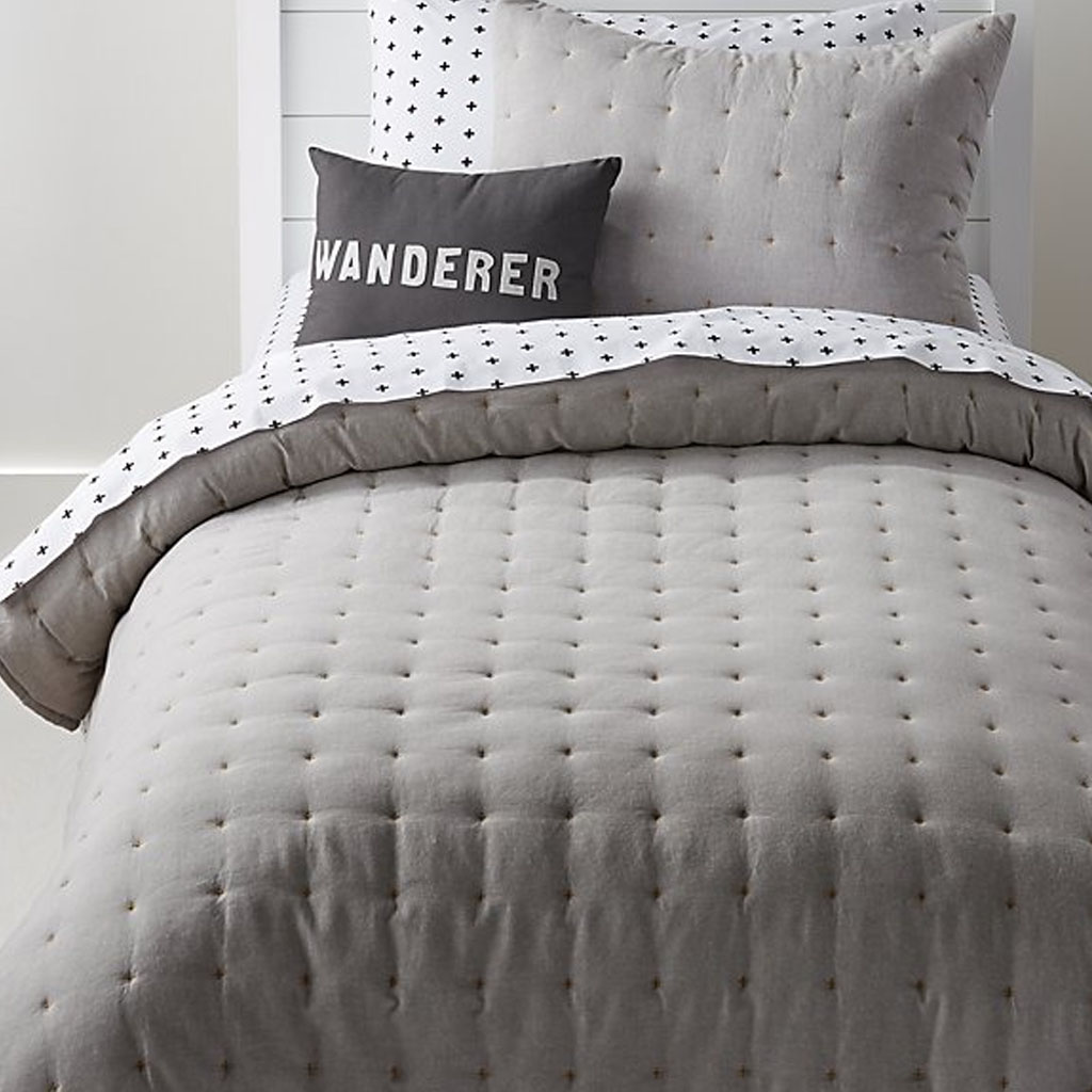 Chambray Grey Twin Quilt