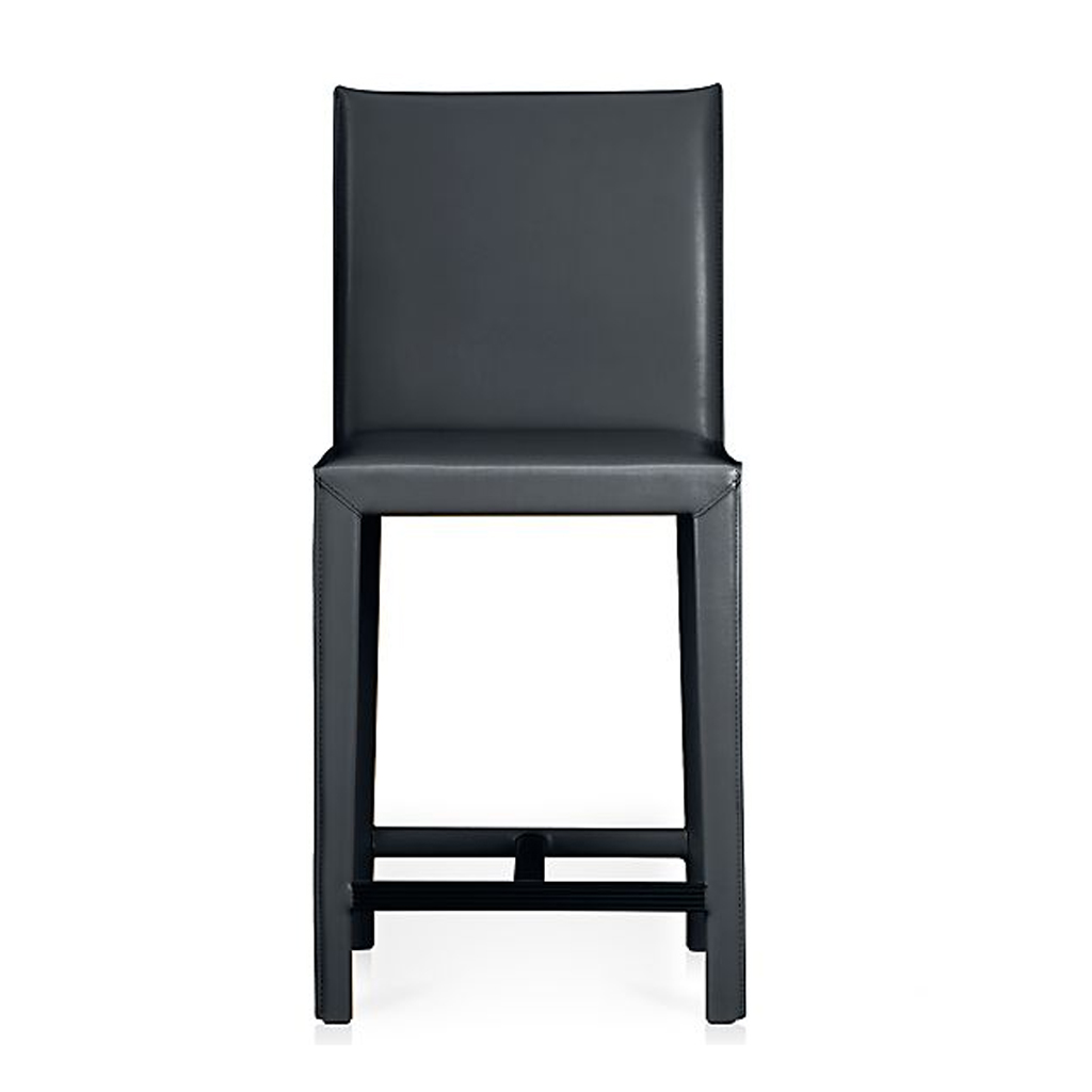 Folio Oceana Blue Top Grain Leather Bar Stool