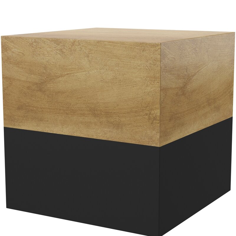 Norcross 16'' Tall Solid Wood Block End Table